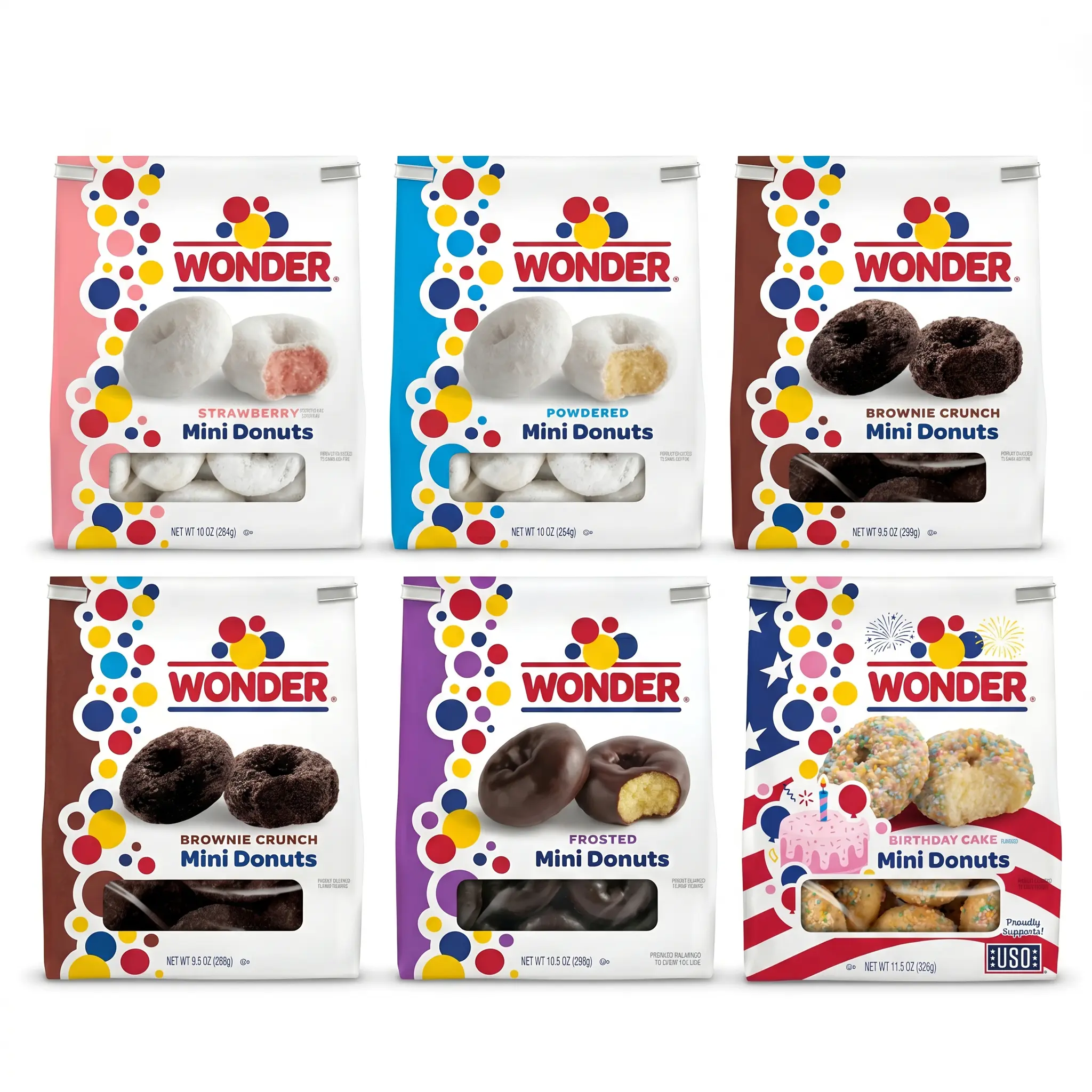 Wonder Mini Donuts - 10 oz, 2 Packs, Choose Your Flavor