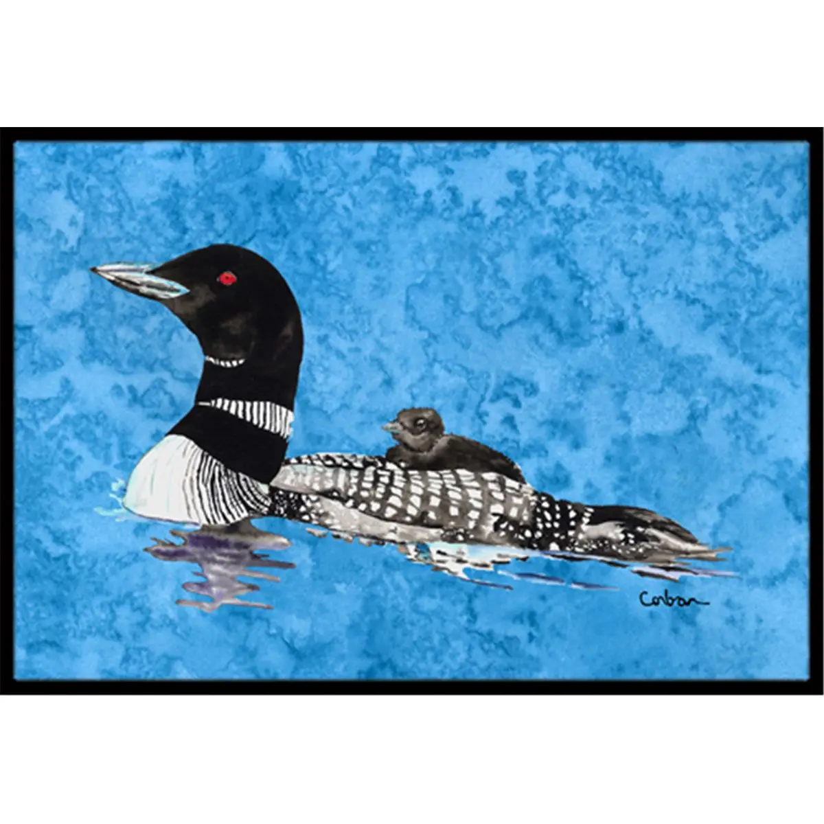 24 x 36 in. Momma And Baby Loon Indoor Or Outdoor Mat