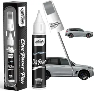 Brooklyn Grey Metallic(C4P) for BMW Touch Up Paint Pen, 2 in 1 Car Scratch Remover with Pen Tip and Brush, Precise Color Match for Car Paint Scratch Repair, Quickly and Easily Fix Chips and Nicks
