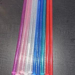 Colored plastic straw