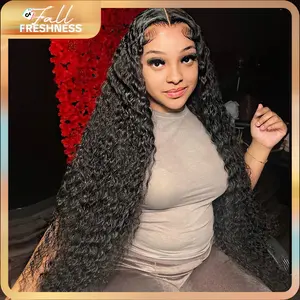 [Bling Hair ] Deep Wave Lace Frontal Wigs 13x4 13x6 Deep Wave Lace Frontal Wig Full Human Hair Wigs For Women On Sale Hair