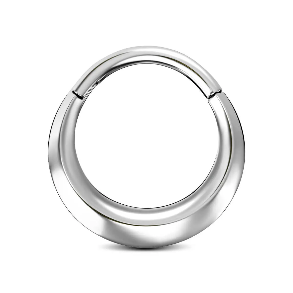 OUFER BODY JEWELRY 16G Ridged Septum Ring, Chunky 316L Stainless Steel Hinged Hoop for Unisex Piercing, Durable Non-Tarnish Metal for Everyday Wear, Daily Wear, Ridged Look