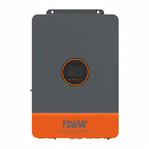 PowMr 10KW 48V Hybrid Solar Inverter 120V 220V Split Phase Off Grid 200A MPPT Charge Controller Max PV 500V for Lead-acid Vented Sealed Gel NiCd Lithium Battery