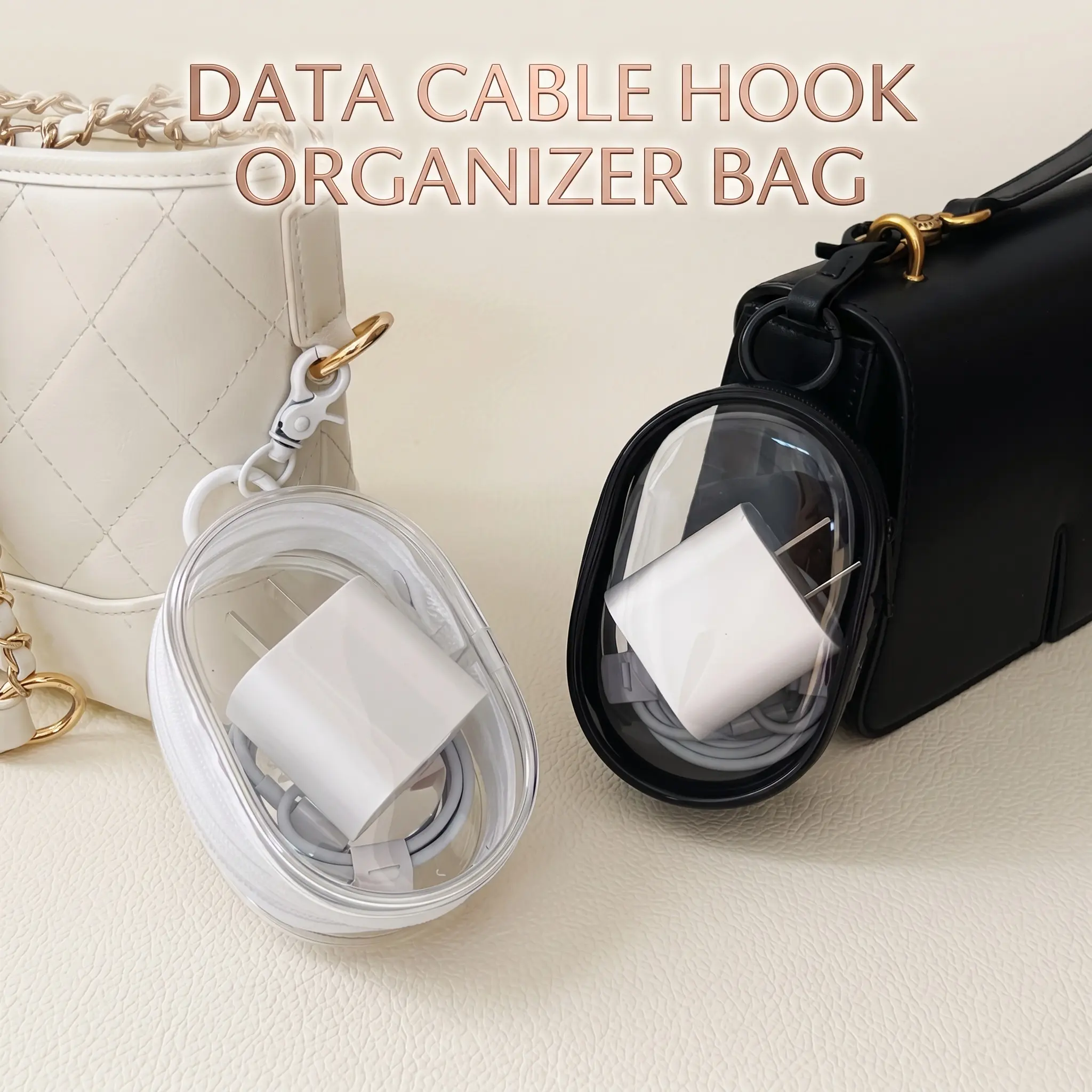 3 PCS Clear Plastic Storage Bag,Portable Ear Plug & Cable Organizers, Earphone and Headphone Pouch, Durable Mini Electronic Earplugs Protective Travel Bag with Key Fob, Transparent Household Item, Protection, Audio-YY1