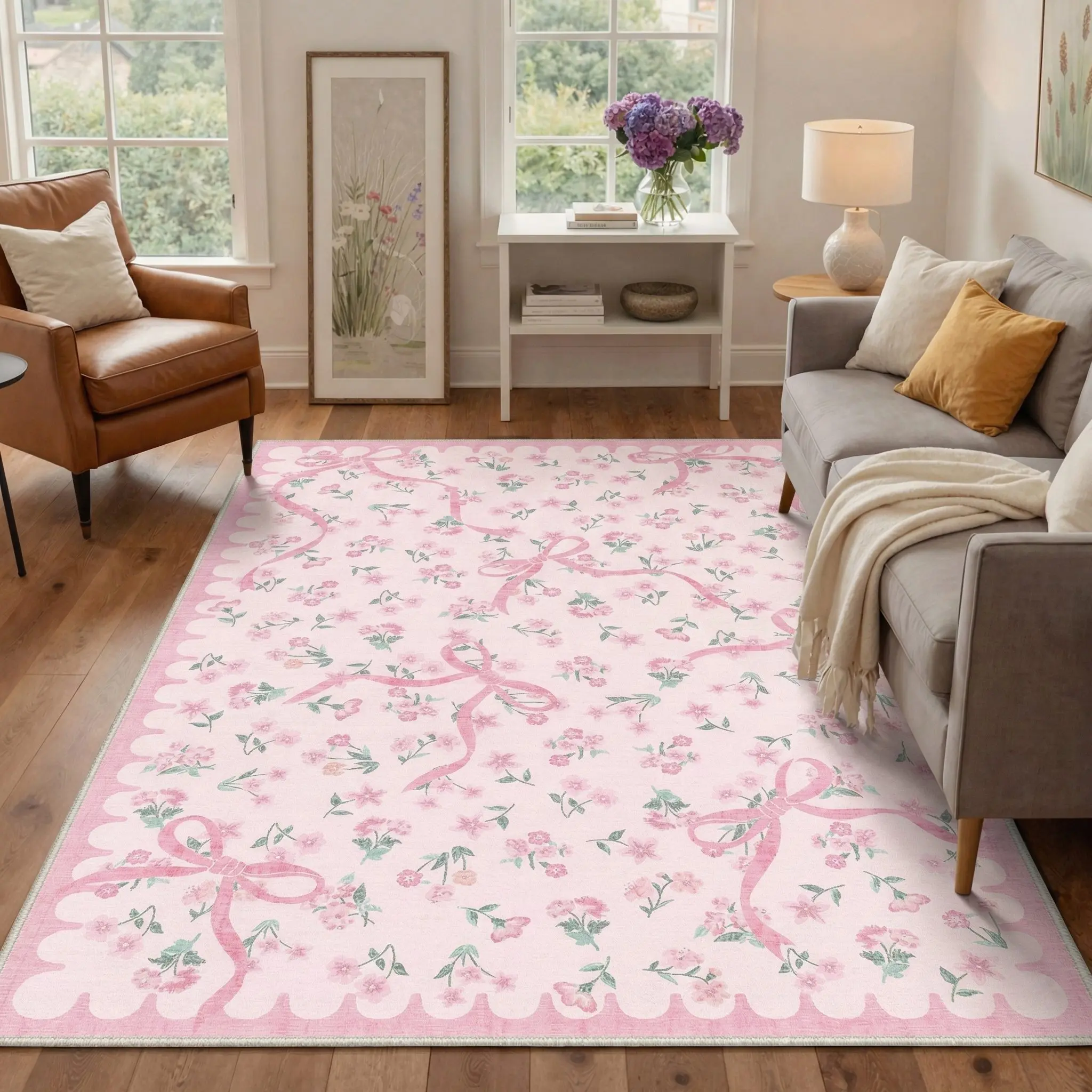 【Deals For You Days】BEIMO Area Rug – Machine Washable, Pet Friendly, Non-Slip Floor Rug, Soft Home Carpet, Ideal Living Room, Bedroom, Kitchen, Hallway Decor ,ARF2104