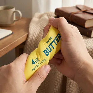 Butter Stick Squishy Toy – The Sweetest Way to Say “I Care About Your Stress” | Unique Sensory Gift for Any Occasion