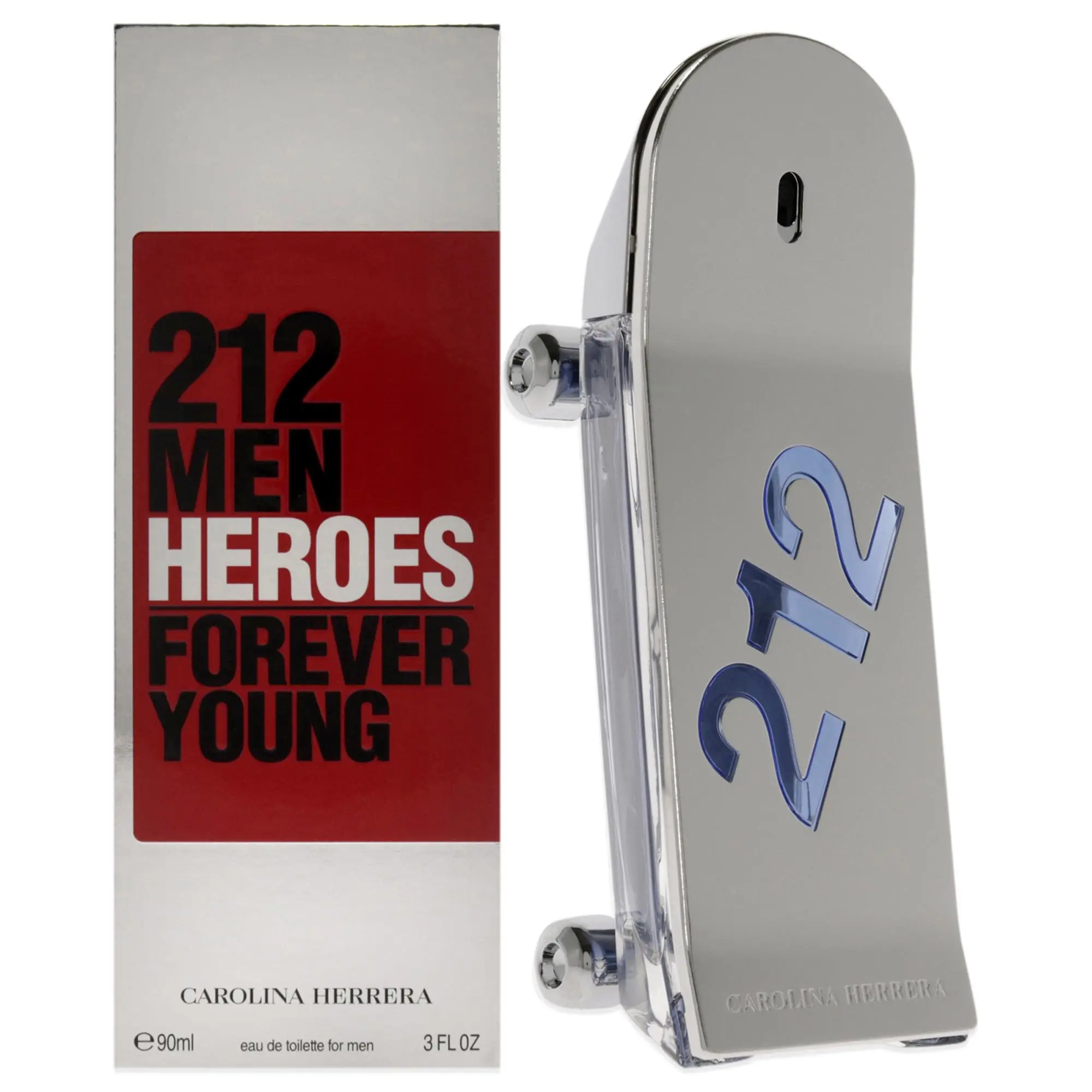 212 Heroes Forever Young by Carolina Herrera for Men - 3 oz EDT Spray