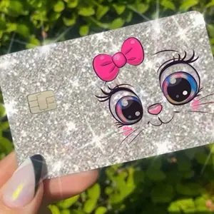 ExotixCard ultra bling reflective card skin back information