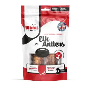 Winni Treats Naturally Shed Elk Antlers Premium All-Natural Chew for Dogs Rich in Nutrients & Dental Health Benefits Long Lasting Treats for Aggressive Chewers