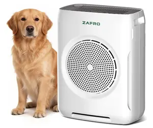 ZAFRO Pet Air Purifier for Home, Dual H13 True HEPA Filter, Dual Air Intake for Pet Hair, Dander & Odor, Covers up to 2400 sq.ft, PM2.5 Display, 22dB Quiet Sleep Mode
