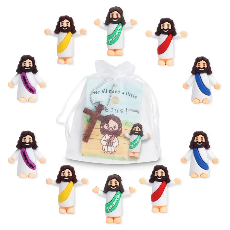 10 Sets Easter Mini Jesus Toys – Thoughtful Religious Gifts for Church, Sunday School, and Party Favors