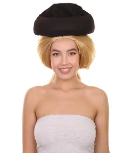 HPO Women's Early Blonde Wig with Hat, Adult TV/Movie Character Cosplay Halloween Party Wigs for Women, Premium Breathable Capless Cap with Flame-retardant Synthetic Fiber