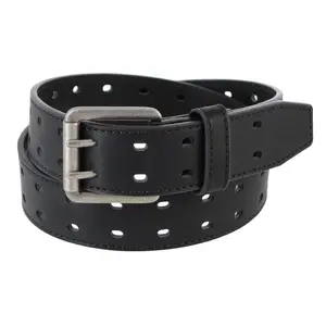 Smith's Workwear Men's Double Hole Work Belt with Roller Buckle, Work Belts