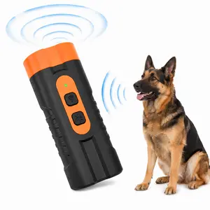 Dog Barking Deterrent Rechargeable, Anti-Barking Tool for Dogs, Ultrasonic Dual Emitter 50ft Security Correction Tool Control Dog Barking 25KHz, Trainer Barking Silencer Indoor and Outdoor with Flashlight