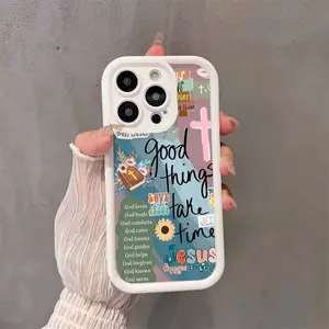 Jesus centered faith art collage soft TPU full coverage anti drop phone case suitable for iPhone 17 16 15 14 13 12 11 X XS Pro Max Plus, Samsung Galaxy S25 S24 S23 S22 S21 shockproof phone case