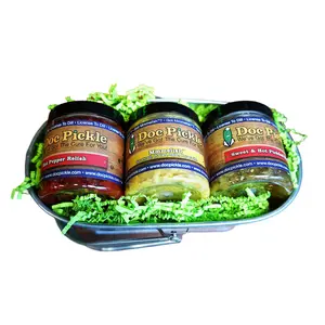 Doc’s Relish Flight – Packaged 3-Flavor Relish Sampler with Reusable Herb Tin Spice