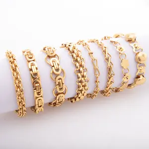 Thick Titanium Steel Bracelet, Corn Chain Emperor Watch Band Wrist Jewelry, Hip Hop Punk High Grade Stainless Steel Personality Accessories for Men