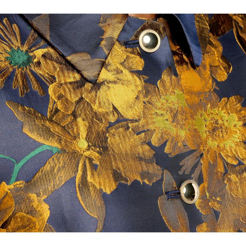 Isaac Mizrahi Live! Woven Floral Jacquard Jacket w/ Fleece Lining