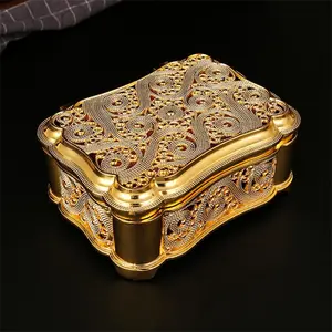 Vintage Jewelry Storage Box, 1 Count Square Jewelry Organizer, Jewelry Storage Unit, Jewelry Storage Box for Ring, Necklace, Earrings, Desktop Decoration Ornament