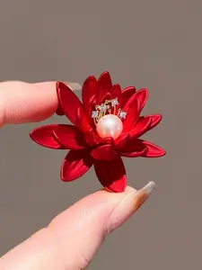 Lotus Design Brooch, Fashionable Flower Design Brooch for Women & Men, Enamel Pin Suitable for Backpacks, Jeans, Scarves, Hats Decoration, Fashion Accessory