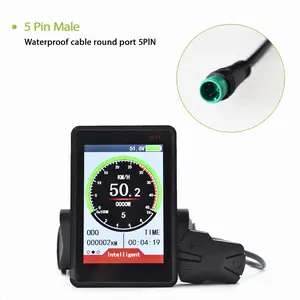 M7t 5pin Electric Bicycle Display, Wired Speedometer Odometer, Waterproof Connects Various E-Bike Controllers, Uart 2 Protocol