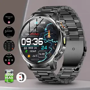 MEVADEN 1.85" HD Large Screen Smart watch,Answer/Make Calls, Bluetooth, Message Reminder,Steel Case Sturdy Durable,1000mAh Large Battery,Multiple Sports Fitness Tracker smartwatch for Men