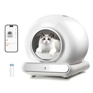 PawNest Smart Low-Noise Auto-Cleaning Cat Litter Box - 2.4G WiFi APP-Controlled, Smart Sensors, Safety Protection, Easy Maintenance, Easy Setup, Free Garbage Bags