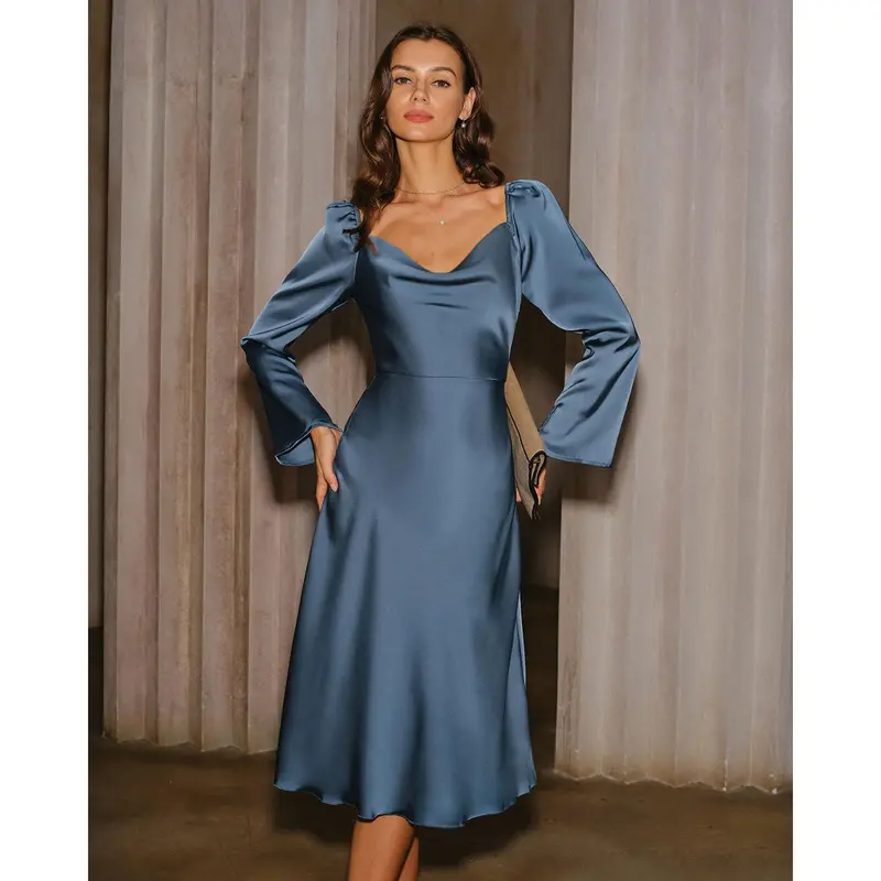 blue midi dresses