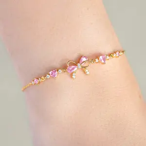 FASHION4U - Instagram Style Cute and Sweet Bracelet Love Zircon Butterfly Festival Bracelet Women's Valentine's Day Gift Jewelry