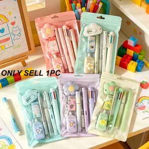 1 set \ 7pcs  Student Learning Supplies Set, High-Quality Study Kit for Primary School Kids, Perfect Gift for Children, Educational Accessories