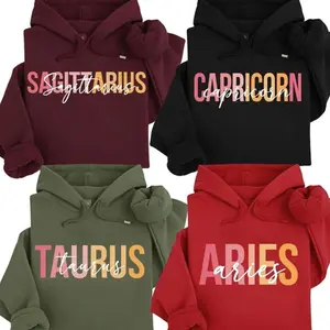 [SALE OFF 50%] Minimalist Zodiac Hoodie, Modern Astrology Sign Sweatshirt, Bold Letter Graphic Pullover, Cozy Unisex Hoodie, Horoscope Gift For Zodiac Lovers, gifts for Wife, women's shirt YIP
