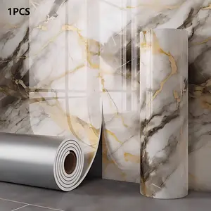 Thick Self-Adhesive Marble Wallpaper, 15.7 X 118.1 Inches, Modern Marble Pattern, Removable Adhesive, Kitchen & Bathroom Renovation