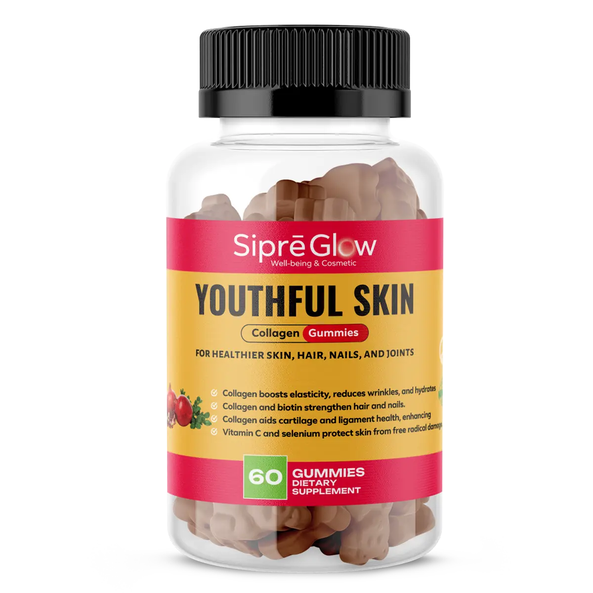 Youthful Skin Collagen Gummies: Radiant Skin & Strong Hair