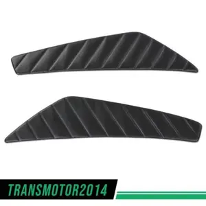 CROSSDESIGN Pair Black Door Panel Insert Fit For 2010 2012 2013 2014 Ford Mustang Pleated