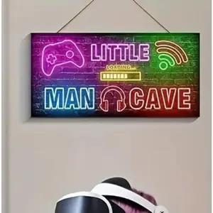 Room Wall Art Sign, Video Game Themed Decor, Stylish Pieces to Upgrade Teenager Spaces, Home Decor for Living Room Bedroom