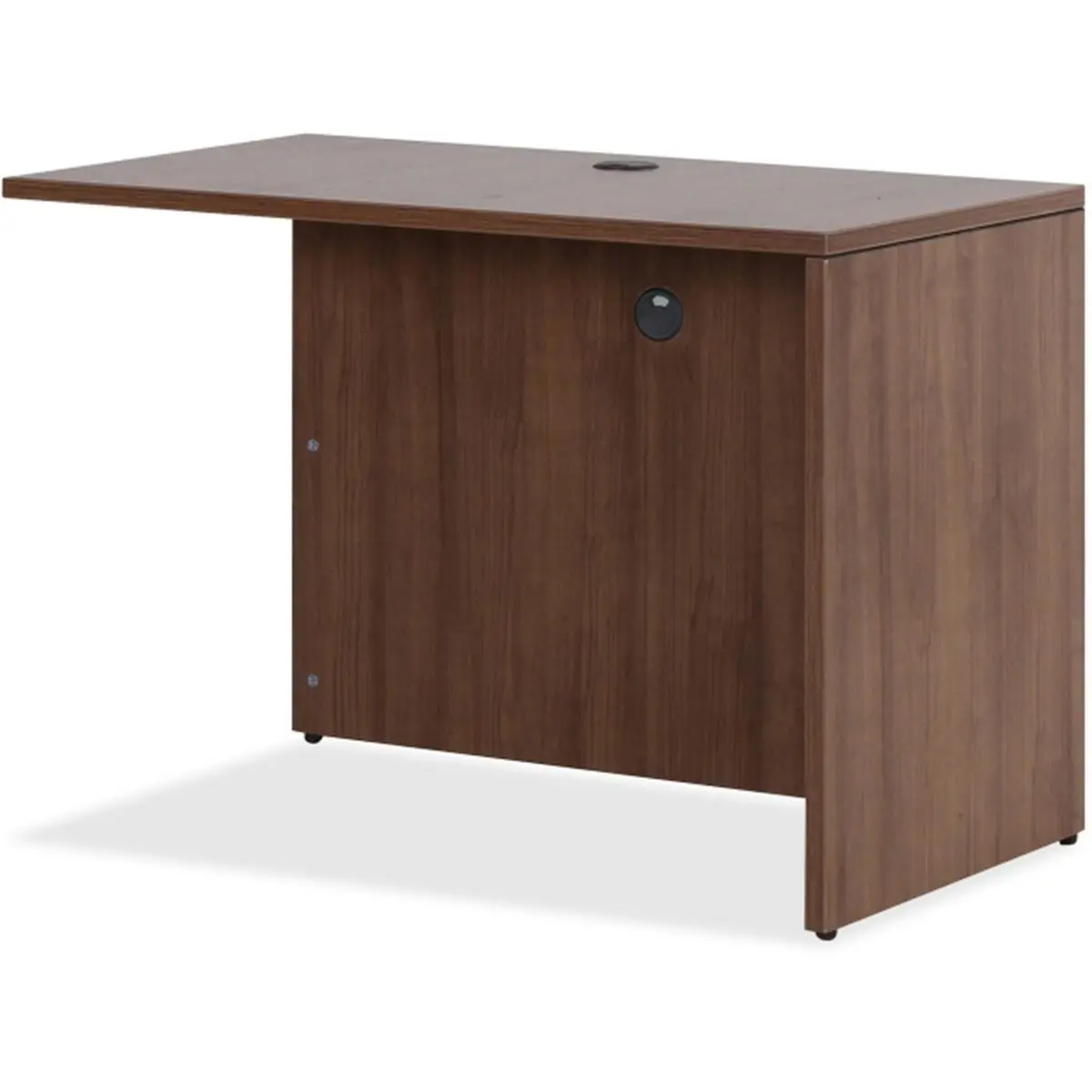 Walnut Return Shell Storage Unit, 29.5" h x 48" w x 24" d, Adjustable, High-Quality Laminate, Cord-Management Grommets