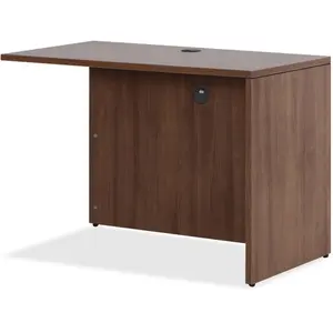 Walnut Return Shell Storage Unit, 29.5" h x 48" w x 24" d, Adjustable, High-Quality Laminate, Cord-Management Grommets
