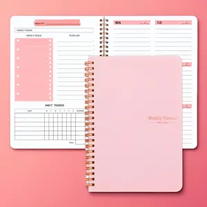 A5 Agenda Planner Notebook, 1pc Weekly Planner Notebook, Diary Weekly Planner, Goal Habit Schedules Organizer Notebook, Academic Planner for School