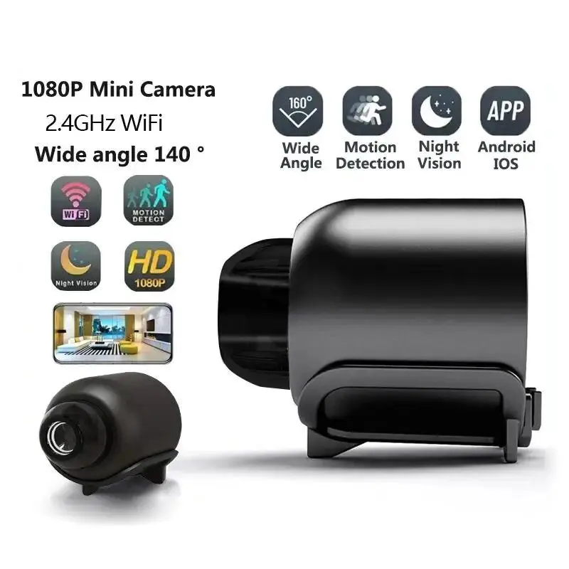 X5 Mini Wifi Camera - 1080P HD Wireless Home Surveillance Camera with Night Vision, Motion Detection, Audio & Video Recording, Home Security Camcorder, Wifi Cameras
