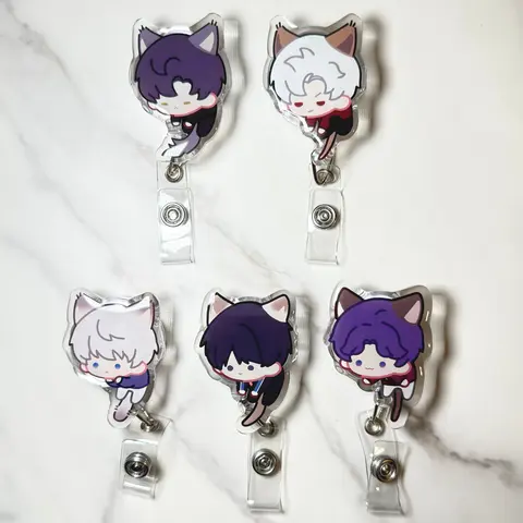 Love and Deepspace Chibi Kitty Cat Caretaker Resin Badge Reel