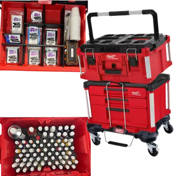 Automotive Pearl Finish Complete Car Touch Up Paint Kit (16 oz, Organized Design) – 2000 Grit 3"-Wet/Dry Hook & Loop Discs (5), 3" Hook & Loop Backing Pad (1), Consumables for Dealerships, Body Shop Support Teams, Mobile & In-Shop Efficiency