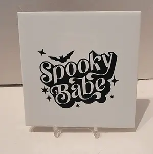 Spooky Babe Ceramic Tile Coaster Tableware Customized