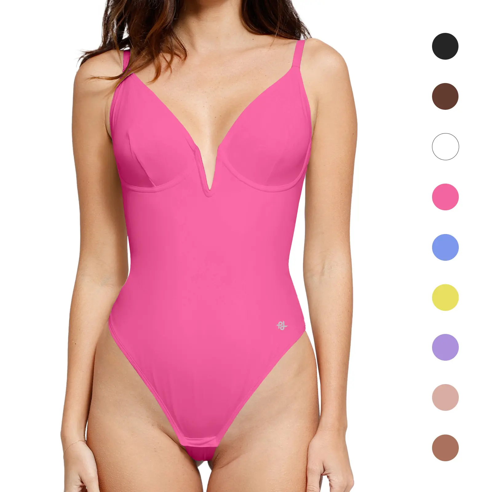 POPILUSH Women's Deep V-Neck Low-Back Mesh Shapewear Thong Bodysuit, Adjustable Straps Style, Fit Fabric, Womenswear Underwear Top POPILUSH Women's Deep V-Neck Low-Back Mesh Shapewear Thong Bodysuit, Adjustable Straps Style, Fit Fabric, Womenswear Underwear Top