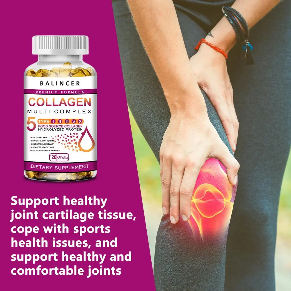 Balincer Collagen Health Supplement- Supports nails,hair and skin Health,  120 Capsules
