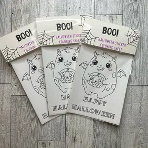 Activity / coloring sheets that double as a sticker / party favors / Halloween