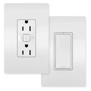 Legrand WNREZK15WH radiant 15A Wireless Outlet Kit with Easy-Switch, Tamper-Resistant, White