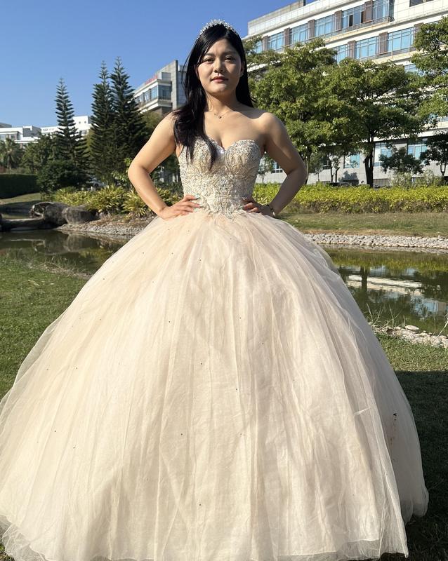 NO.49 Pattern Sequin and Diamanté Beaded Quinceañera Dress in Tulle plain mature bodycon party blue dress quince square neck plain party maxi