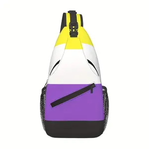 Crossbody Chest  Hiking Backpack LGBT Gay Pride Flag Shoulder  Folding Large Capacity Fashion Durable Can Be Used For Shopping, Work, Leisure Travel Beach  Fishing Backpack Travel Accessories Backpack For School Back Christmas Gifts bag