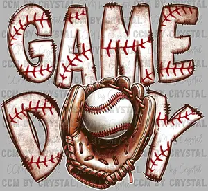 Game Day Baseball Ready to Press DTF Transfer for T-Shirts Ready to Press Sublimation CCMbyCrystal