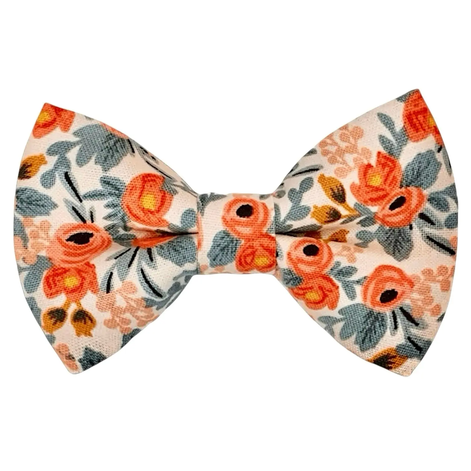 Peach Floral Bow Tie- Rifle Paper Co Garden Party Fabric